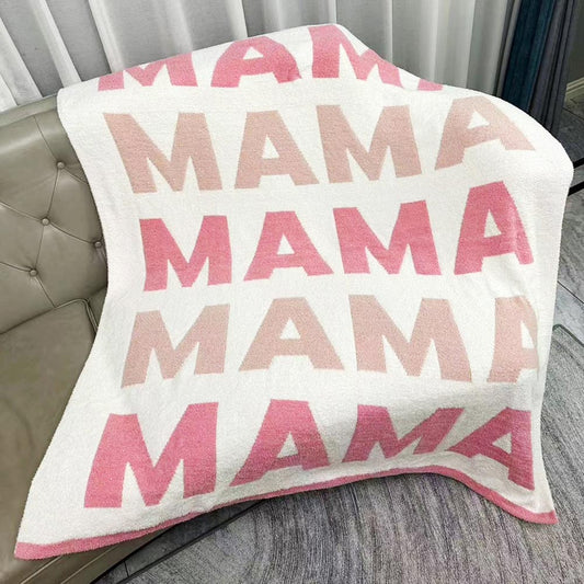 MAMA Reversible Throw Blanket