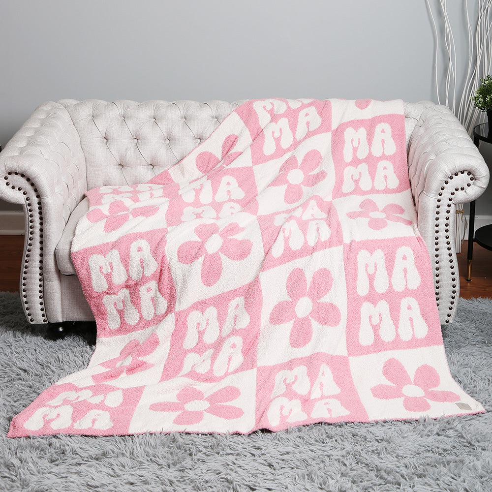 Floral MAMA Throw Blanket