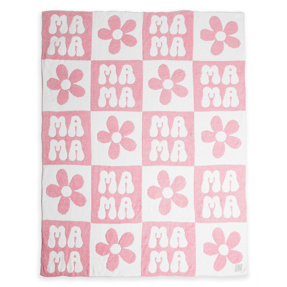 Floral MAMA Throw Blanket