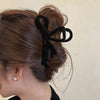 Velvet Large Bow Hair Clips