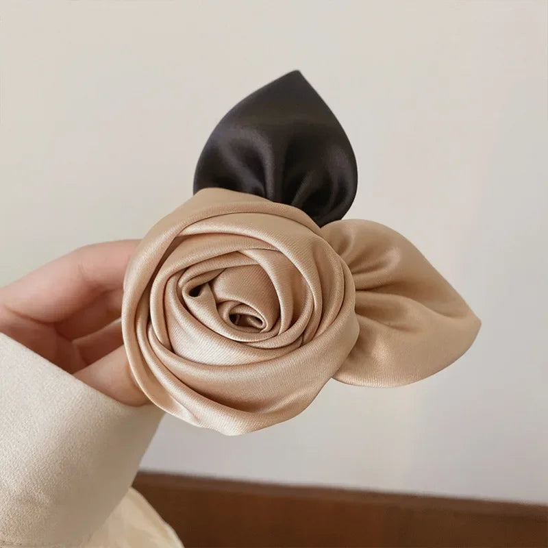 Satin Rose Hair Clip