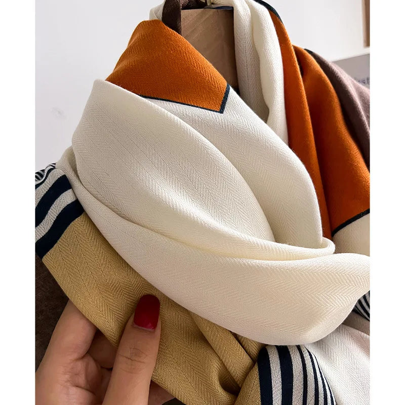 Color Block Striped Scarf