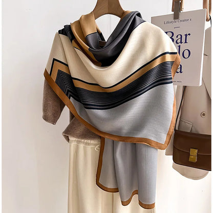 Color Block Striped Scarf