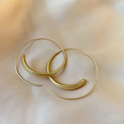 Retro Stainless Steel Hoop Earrings