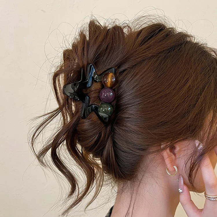 Star Shaped Beaded Hair Clip