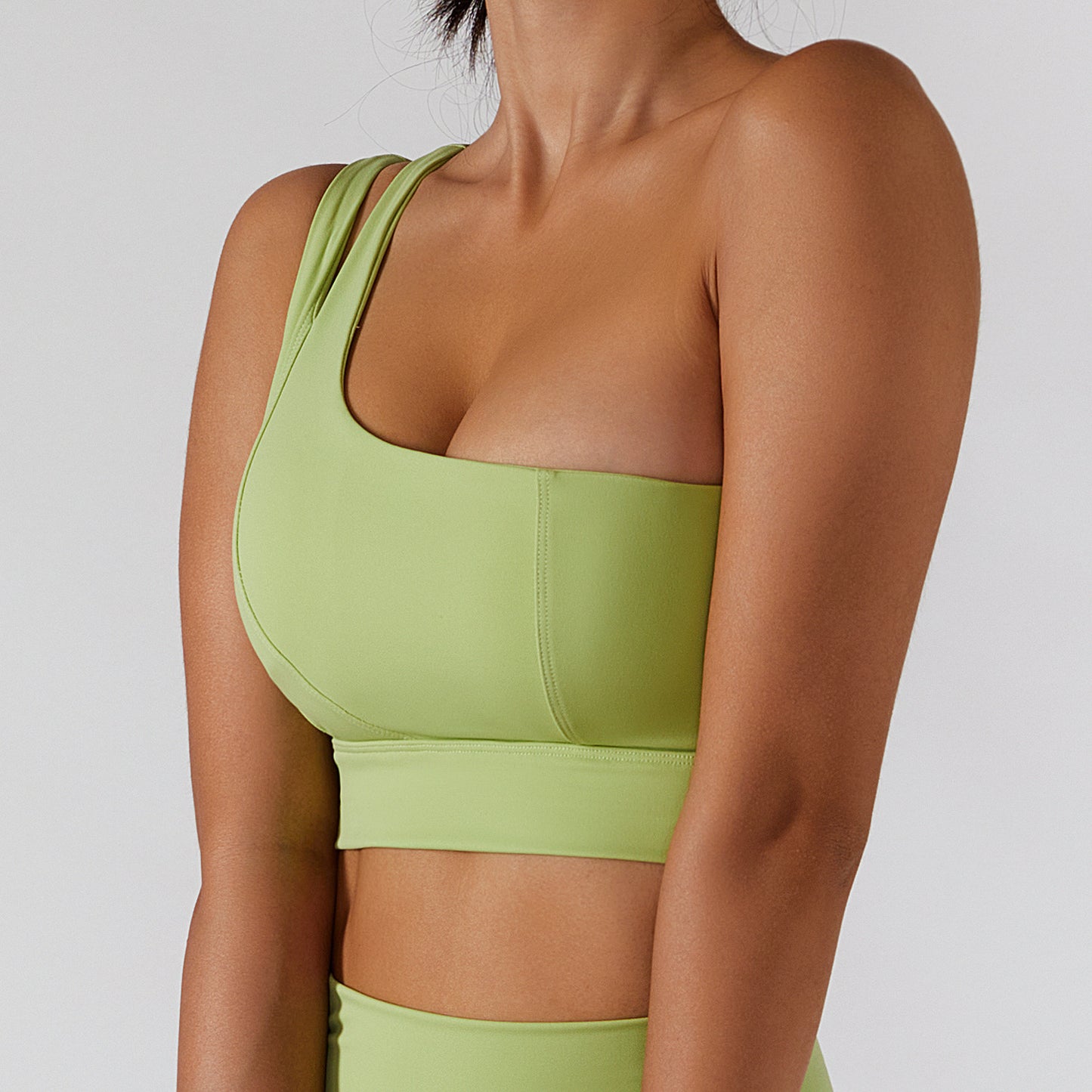 One Shoulder Yoga Bra