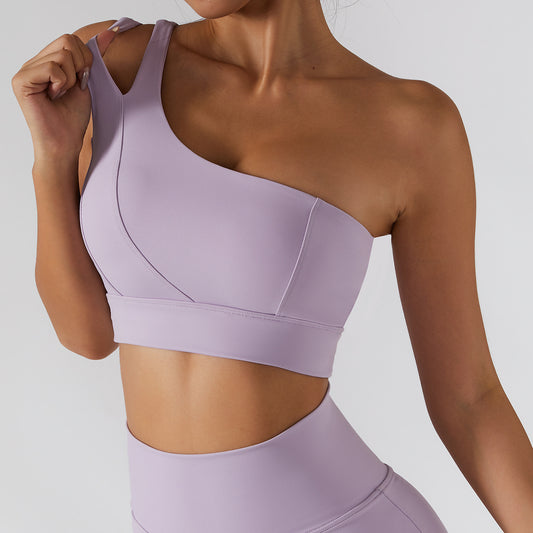 One Shoulder Yoga Bra